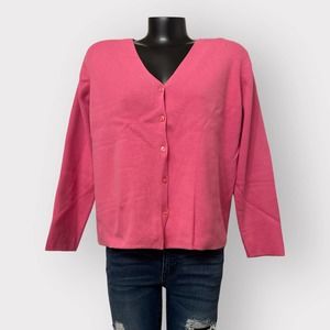 End on End VINTAGE Womens Knit Cardigan Sweater sz XL Long Sleeved Button Up